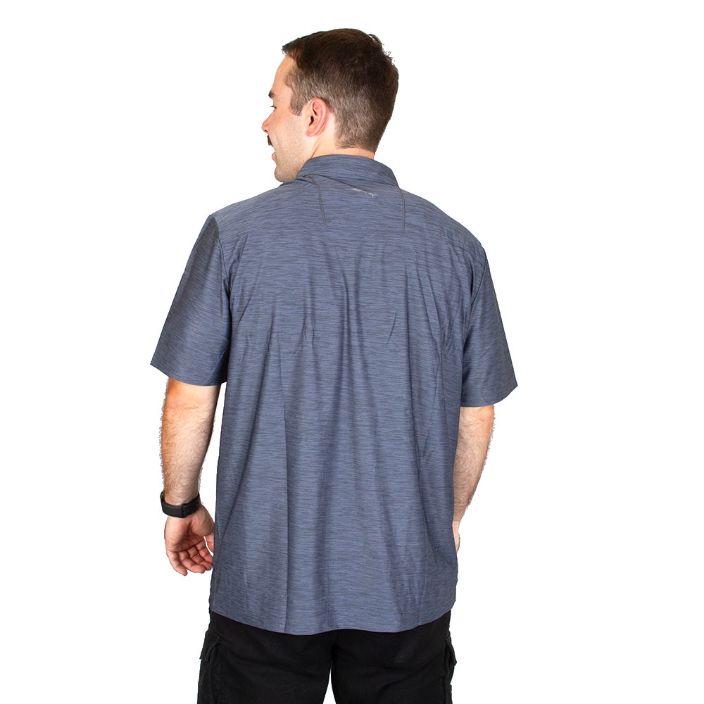 Interlocking UO, Tommy Bahama, Grey, Polo, Polyester, Men, Tonal, Hibiscus, Jacquard, Shirt, 924512